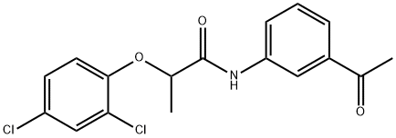 N-(3-acetylphenyl)-2-(2,4-dichlorophenoxy)propanamide 结构式