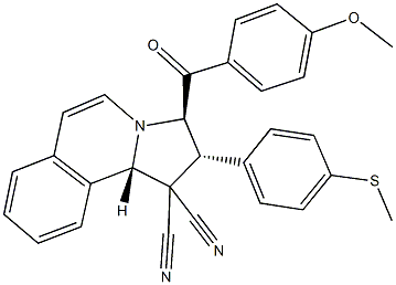 3-(4-methoxybenzoyl)-2-[4-(methylsulfanyl)phenyl]-2,3-dihydropyrrolo[2,1-a]isoquinoline-1,1(10bH)-dicarbonitrile 结构式