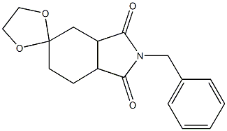 2'-benzyl-3'a,4',5',6',7',7'a-hexahydrospiro(1,3-dioxolane-2,5'-[1'H]-isoindole)-1',3'(2'H)-dione 结构式
