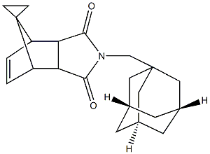 4-(1-adamantylmethyl)-spiro[4-azatricyclo[5.2.1.0~2,6~]dec[8]ene-10.1'-cyclopropane]-3,5-dione 结构式