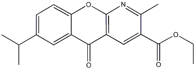 ethyl 7-isopropyl-2-methyl-5-oxo-5H-chromeno[2,3-b]pyridine-3-carboxylate 结构式