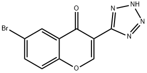 6-bromo-3-(1H-tetraazol-5-yl)-4H-chromen-4-one 结构式