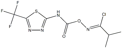 2-methyl-N-[({[5-(trifluoromethyl)-1,3,4-thiadiazol-2-yl]amino}carbonyl)oxy]propanimidoyl chloride 结构式