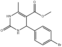 methyl 4-(4-bromophenyl)-6-methyl-2-oxo-1,2,3,4-tetrahydro-5-pyrimidinecarboxylate 结构式