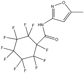 1,2,2,3,3,4,4,5,5,6,6-undecafluoro-N-(5-methyl-3-isoxazolyl)cyclohexanecarboxamide 结构式