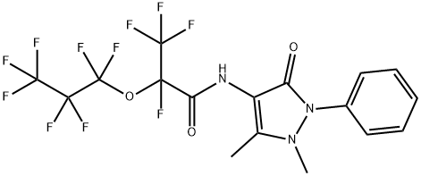 N-(1,5-dimethyl-3-oxo-2-phenyl-2,3-dihydro-1H-pyrazol-4-yl)-2,3,3,3-tetrafluoro-2-(1,1,2,2,3,3,3-heptafluoropropoxy)propanamide 结构式