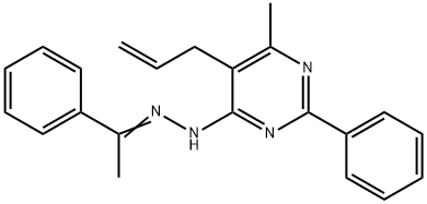1-phenylethanone (5-allyl-6-methyl-2-phenyl-4-pyrimidinyl)hydrazone 结构式