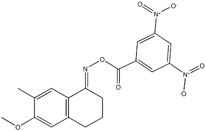 6-methoxy-7-methyl-3,4-dihydro-1(2H)-naphthalenone O-{3,5-bisnitrobenzoyl}oxime 结构式