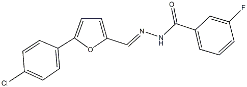 N'-{[5-(4-chlorophenyl)-2-furyl]methylene}-3-fluorobenzohydrazide 结构式