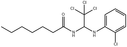 N-[2,2,2-trichloro-1-(2-chloroanilino)ethyl]heptanamide 结构式