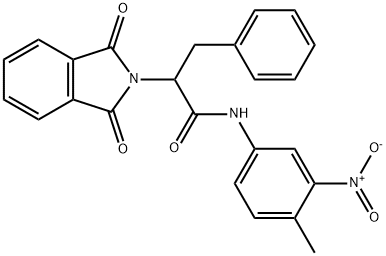 2-(1,3-dioxo-1,3-dihydro-2H-isoindol-2-yl)-N-{3-nitro-4-methylphenyl}-3-phenylpropanamide 结构式
