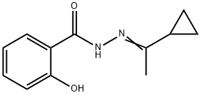 N'-(1-cyclopropylethylidene)-2-hydroxybenzohydrazide 结构式