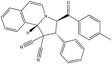 3-(4-methylbenzoyl)-2-phenyl-2,3-dihydropyrrolo[2,1-a]isoquinoline-1,1(10bH)-dicarbonitrile 结构式