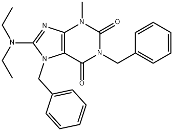 1,7-dibenzyl-8-(diethylamino)-3-methyl-3,7-dihydro-1H-purine-2,6-dione 结构式