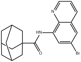 N-(6-bromo-8-quinolinyl)-1-adamantanecarboxamide 结构式