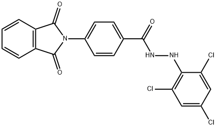 4-(1,3-dioxo-1,3-dihydro-2H-isoindol-2-yl)-N'-(2,4,6-trichlorophenyl)benzohydrazide 结构式
