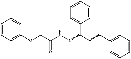 N'-(1,3-diphenyl-2-propenylidene)-2-phenoxyacetohydrazide 结构式