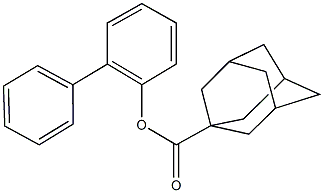 [1,1'-biphenyl]-2-yl 1-adamantanecarboxylate 结构式