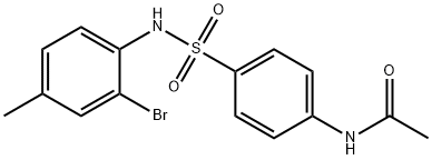 N-{4-[(2-bromo-4-methylanilino)sulfonyl]phenyl}acetamide 结构式