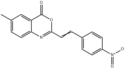 2-(2-{4-nitrophenyl}vinyl)-6-methyl-4H-3,1-benzoxazin-4-one 结构式