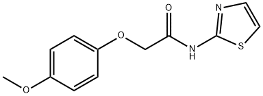 2-(4-methoxyphenoxy)-N-(1,3-thiazol-2-yl)acetamide 结构式