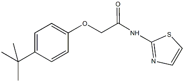 2-(4-tert-butylphenoxy)-N-(1,3-thiazol-2-yl)acetamide 结构式