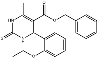 benzyl 4-(2-ethoxyphenyl)-6-methyl-2-thioxo-1,2,3,4-tetrahydro-5-pyrimidinecarboxylate 结构式