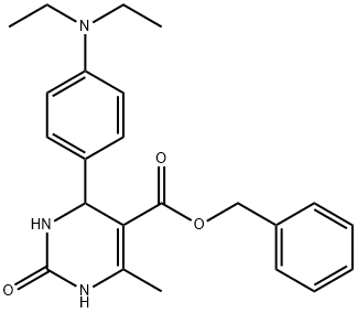 benzyl 4-[4-(diethylamino)phenyl]-6-methyl-2-oxo-1,2,3,4-tetrahydro-5-pyrimidinecarboxylate 结构式