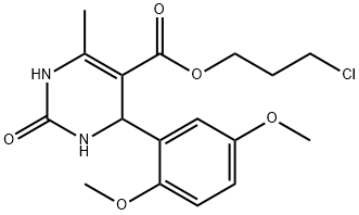 3-chloropropyl 4-(2,5-dimethoxyphenyl)-6-methyl-2-oxo-1,2,3,4-tetrahydro-5-pyrimidinecarboxylate 结构式