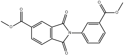 methyl 2-[3-(methoxycarbonyl)phenyl]-1,3-dioxo-5-isoindolinecarboxylate 结构式