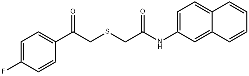 2-{[2-(4-fluorophenyl)-2-oxoethyl]sulfanyl}-N-(2-naphthyl)acetamide 结构式