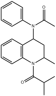 N-(1-isobutyryl-2-methyl-1,2,3,4-tetrahydro-4-quinolinyl)-N-phenylacetamide 结构式