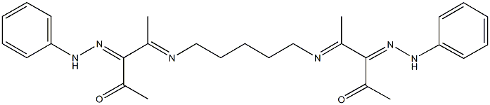 4-[(5-{[1-methyl-3-oxo-2-(phenylhydrazono)butylidene]amino}pentyl)imino]-2,3-pentanedione 3-(phenylhydrazone) 结构式