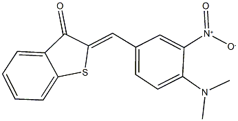 2-{4-(dimethylamino)-3-nitrobenzylidene}-1-benzothiophen-3(2H)-one 结构式