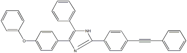 phenyl 4-{5-phenyl-2-[4-(phenylethynyl)phenyl]-1H-imidazol-4-yl}phenyl ether 结构式