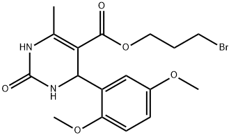 3-bromopropyl 4-(2,5-dimethoxyphenyl)-6-methyl-2-oxo-1,2,3,4-tetrahydropyrimidine-5-carboxylate 结构式