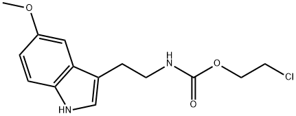 2-chloroethyl 2-(5-methoxy-1H-indol-3-yl)ethylcarbamate 结构式
