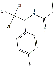 N-[2,2,2-trichloro-1-(4-fluorophenyl)ethyl]propanamide 结构式