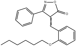 4-[2-(hexyloxy)benzylidene]-3-phenyl-5(4H)-isoxazolone 结构式