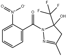 1-{2-nitrobenzoyl}-3-methyl-5-(trifluoromethyl)-4,5-dihydro-1H-pyrazol-5-ol 结构式