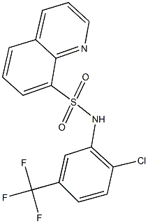 N-[2-chloro-5-(trifluoromethyl)phenyl]-8-quinolinesulfonamide 结构式