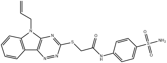 2-[(5-allyl-5H-[1,2,4]triazino[5,6-b]indol-3-yl)sulfanyl]-N-[4-(aminosulfonyl)phenyl]acetamide 结构式