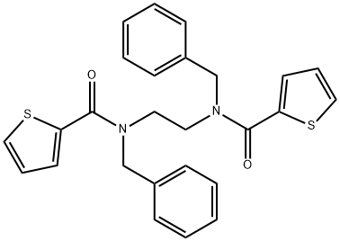 N-benzyl-N-{2-[benzyl(2-thienylcarbonyl)amino]ethyl}-2-thiophenecarboxamide 结构式