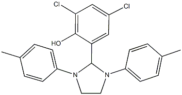 2-[1,3-bis(4-methylphenyl)-2-imidazolidinyl]-4,6-dichlorophenol 结构式