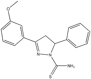 3-(3-methoxyphenyl)-5-phenyl-4,5-dihydro-1H-pyrazole-1-carbothioamide 结构式