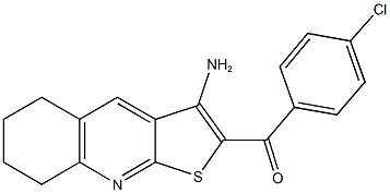 (3-amino-5,6,7,8-tetrahydrothieno[2,3-b]quinolin-2-yl)(4-chlorophenyl)methanone 结构式