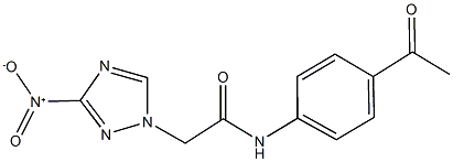 N-(4-acetylphenyl)-2-{3-nitro-1H-1,2,4-triazol-1-yl}acetamide 结构式