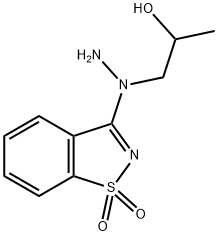 1-[1-(1,1-dioxido-1,2-benzisothiazol-3-yl)hydrazino]-2-propanol 结构式