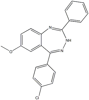 5-(4-chlorophenyl)-2-phenyl-3H-1,3,4-benzotriazepin-7-yl methyl ether 结构式
