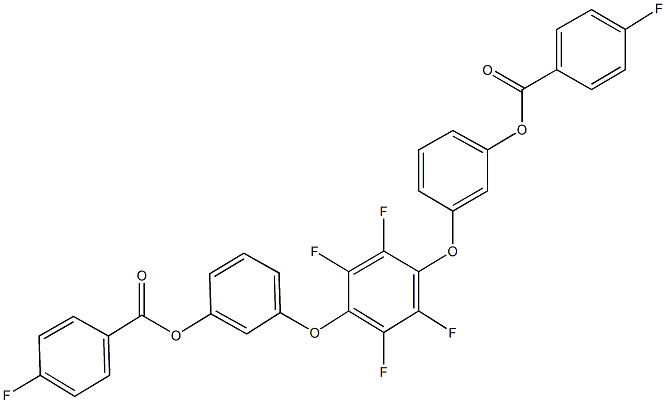 3-(2,3,5,6-tetrafluoro-4-{3-[(4-fluorobenzoyl)oxy]phenoxy}phenoxy)phenyl 4-fluorobenzoate 结构式